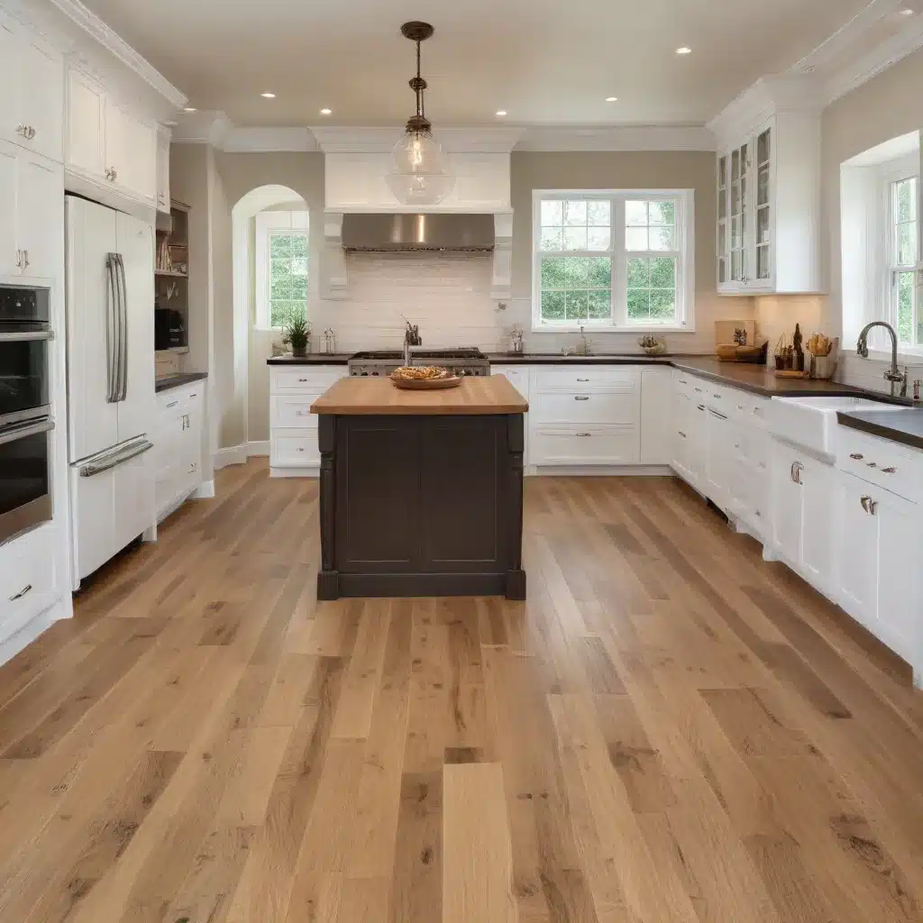 Coordinating Oak Flooring with Kitchen Cabinetry and Countertops